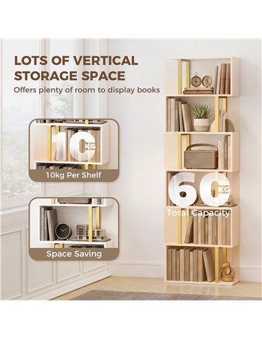 HOMCOM standing units free bookshelves industrial case bedroom