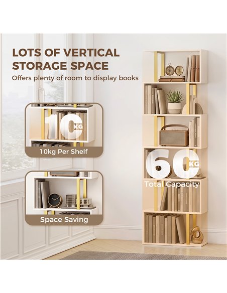HOMCOM standing units free bookshelves industrial case bedroom - pic 206401 | FastDaddyshop