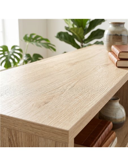 HOMCOM Six Shelf Bookcase - Oak - pic 206432 | FastDaddyshop