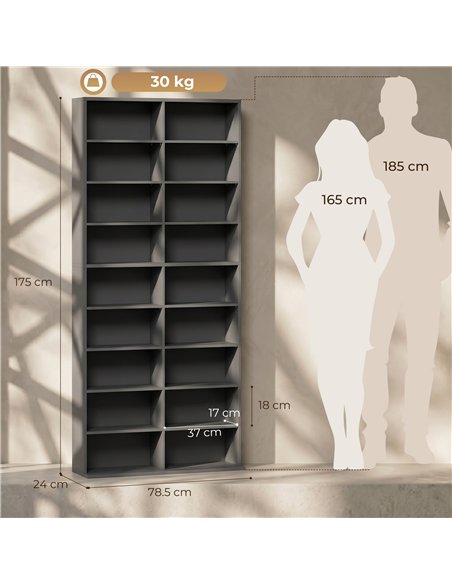 HOMCOM 640 CD Storage Tower - Grey - pic 206435 | FastDaddyshop