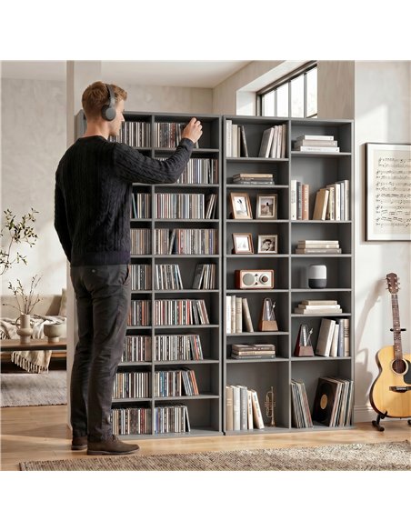 HOMCOM 640 CD Storage Tower - Grey - pic 206441 | FastDaddyshop