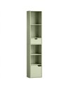 HOMCOM 6-Tier Bookcase, Tall Narrow Bookshelf with Drawer and Door - Green