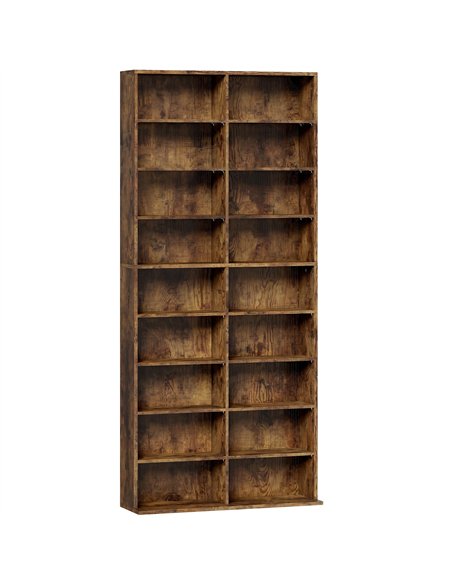 HOMCOM 640 CD Storage Tower - Rustic Brown - pic 206451 | FastDaddyshop