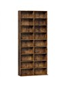 HOMCOM 640 CD Storage Tower - Rustic Brown