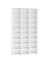 HOMCOM 835 CD/500 DVD Storage Unit, Blu-ray Media Storage Shelf with 27 Compartments and 21 Adjustable Shelves, White
