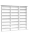 HOMCOM 1032 CD/594 DVD Storage Unit, Blu-ray Media Storage Shelf with 24 Compartments and 18 Adjustable Shelves, White