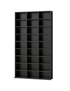 HOMCOM 835 CD/500 DVD Storage Unit, Blu-ray Media Storage Shelf with 27 Compartments and 21 Adjustable Shelves, Black
