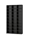 HOMCOM 835 CD/500 DVD Storage Unit, Blu-ray Media Storage Shelf with 27 Compartments and 21 Adjustable Shelves, Black