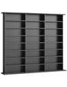 HOMCOM 1032 CD/594 DVD Storage Unit, Blu-ray Media Storage Shelf with 24 Compartments and 18 Adjustable Shelves, Black