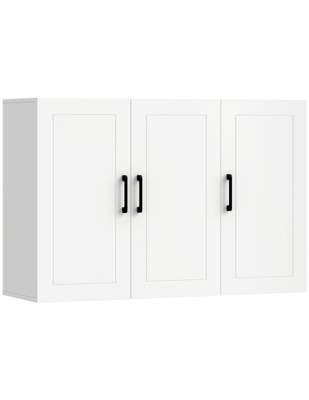 HOMCOM Bathroom Wall Cabinet, Wall Mounted Bathroom Cabinet, Over the Toilet Space Saver with Adjustable Shelves, White - pic 206541 | FastDaddyshop