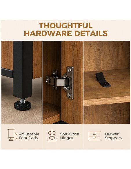 HOMCOM Freestanding Bathroom Cabinet, Tall Bathroom Storage Cabinet with Drawers and Shelves, Linen Storage, Brown - pic 206601 | FastDaddyshop