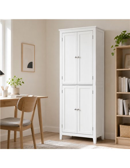 HOMCOM 170 cm Tall Bathroom Storage Cabinet, Freestanding Narrow Bathroom Cabinet with Adjustable Shelves for Laundry Room - pic 206621 | FastDaddyshop