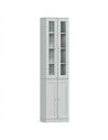 HOMCOM Tall Bathroom Storage Cabinet, 6-Tier Slim Bathroom Cabinet with Adjustable Shelf, 4 Soft-Close Doors, Dusty Blue
