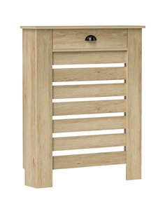 HOMCOM 95.5H x 78Wcm Radiator Cover, with Drawer - Oak
