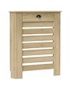 HOMCOM 95.5H x 78Wcm Radiator Cover, with Drawer - Oak