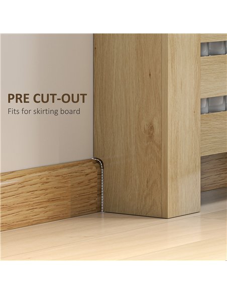 HOMCOM 95.5H x 78Wcm Radiator Cover, with Drawer - Oak - pic 206670 | FastDaddyshop
