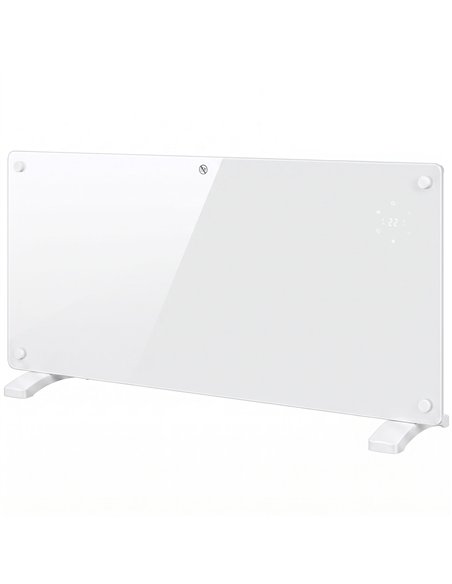 HOMCOM Smart Panel Heater Wall Mounted Freestanding, Electric Heater with Weekly Timer, Open Window & Anti-Frost, 2000W, White - pic 206829 | FastDaddyshop
