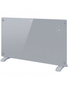 HOMCOM 1500W Smart Panel Heater Wall Mounted & Freestanding, Electric Heater with Weekly Timer, Open Window & Anti-Frost, Grey
