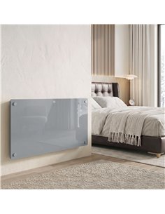 HOMCOM 1500W Smart Panel Heater Wall Mounted & Freestanding, Electric Heater with Weekly Timer, Open Window & Anti-Frost, Grey 2