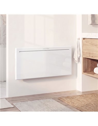 HOMCOM Smart Panel Heater Wall Mounted/Freestanding, Electric Heater with Weekly Timer, Open Window & Anti-Frost, 2000W, White