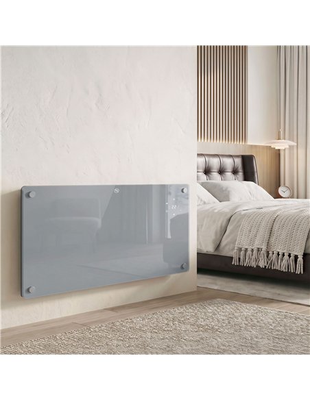 HOMCOM 2000W Smart Panel Heater Wall Mounted & Freestanding, Electric Heater with Weekly Timer, Open Window & Anti-Frost, Grey - pic 206866 | FastDaddyshop