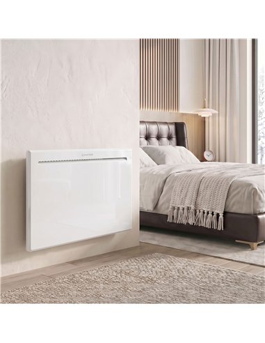 HOMCOM Smart Panel Heater Wall Mounted/Freestanding, Electric Heater with Weekly Timer, Open Window & Anti-Frost, 1000W, White