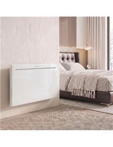 HOMCOM Smart Panel Heater Wall Mounted/Freestanding, Electric Heater with Weekly Timer, Open Window & Anti-Frost, 1500W, White