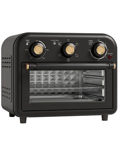 HOMCOM Air Fryer Toaster Oven, Convection Countertop Oven, with Adjustable Temperature and Timer, 12 L, Black