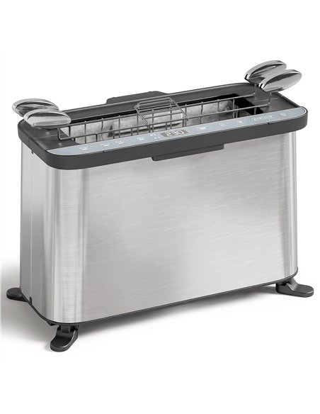 HOMCOM 3-in-1 Electric Mini Oven, Long Slot Toaster and Tabletop Grill, with LED Display, 60 Min Timer, Stainless Steel, 1700W - pic 206946 | FastDaddyshop
