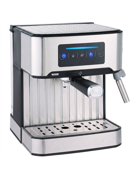 HOMCOM Espresso Machine, 20-Bar Cappuccino Coffee Maker with Frother Wand, 1.6L Tank, Single/Double/Manual Shot, LED Touch - pic 206955 | FastDaddyshop