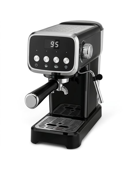 HOMCOM Espresso Machine, 20-Bar Cappuccino Coffee Maker with Frother Wand, 1.2 L Water Tank, Black - pic 206964 | FastDaddyshop