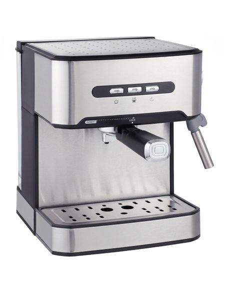 HOMCOM Espresso Machine, 20-Bar Semi Automatic Cappuccino Coffee Maker with Frother Wand, 1.6 L Water Tank, Black and Silver - pic 206991 | FastDaddyshop