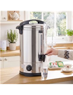 HOMCOM 13L Catering Urn, 2500W Stainless Steel Hot Water Boiler Dispenser with Thermostat, Keep Warm Function and Easy Pour Tap 2
