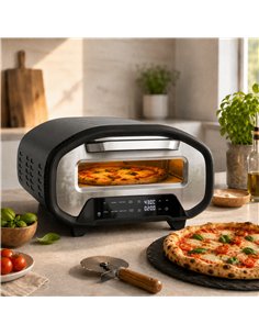 HOMCOM Electric Pizza Oven, 12 Inch Pizza Maker with 8 Preset Modes and Ceramic Stone, 2200W 2