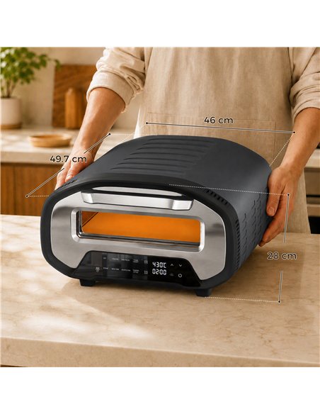 HOMCOM Electric Pizza Oven, 12 Inch Pizza Maker with 8 Preset Modes and Ceramic Stone, 2200W - pic 207029 | FastDaddyshop