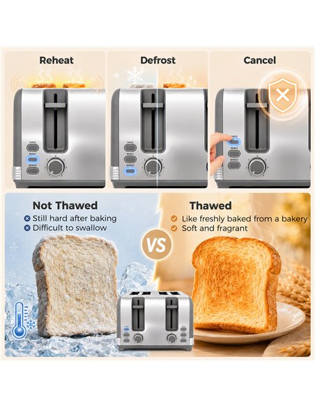 HOMCOM Stainless Steel Kettle and Toaster Set, 1.7L 3000W Cordless Fast Boil Kettle, 4 Slice Toaster Kitchen Set, Grey - pic 207058 | FastDaddyshop