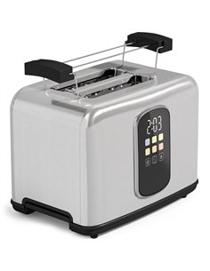 HOMCOM 2 Slice Smart Toaster with Touch Screen & LED Countdown, Toaster with Warming Rack, 6 Browning Levels, Memory Function