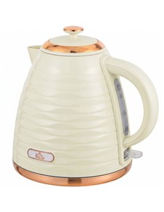HOMCOM 3kW Rapid Boil Honeycomb Kettle - Cream White