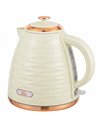 HOMCOM 3kW Rapid Boil Honeycomb Kettle - Cream White