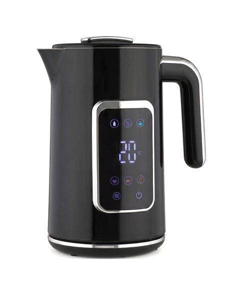 HOMCOM Electric Kettle, 1.7L Fast Boil 3000W Water Kettle with LED Display, Adjustable Temperature, Keep Warm Function, Black - pic 207108 | FastDaddyshop