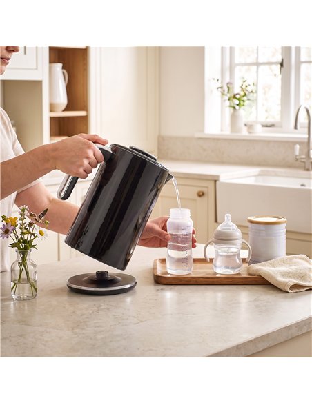 HOMCOM Electric Kettle, 1.7L Fast Boil 3000W Water Kettle with LED Display, Adjustable Temperature, Keep Warm Function, Black - pic 207116 | FastDaddyshop
