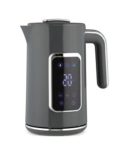 HOMCOM Electric Kettle, 1.7L Fast Boil 3000W Water Kettle with LED Display, Adjustable Temperature, Keep Warm Function, Grey