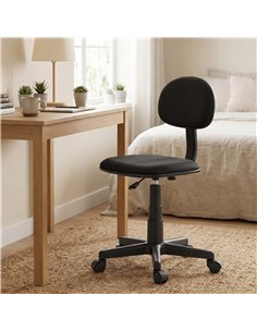 HOMCOM Small Armless Office Chair - Black 2