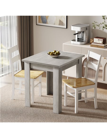 HOMCOM Folding Dining Table for 4-6, Rectangular Extendable Drop Leaf Table for Small Spaces, 140 x 80 x 77.5 cm, Grey - pic 207690 | FastDaddyshop