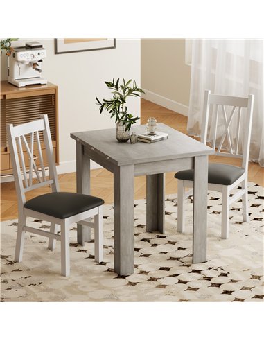 HOMCOM Folding Dining Table for 4-6, Rectangular Extendable Drop Leaf Table for Small Spaces, 140 x 80 x 77.5 cm, Grey