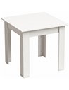 HOMCOM Square Dining Table, Modern Small Dining Table with Wood Effect, Space Saving, Non-slip Foot Pads, White