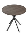 HOMCOM 80cm Industrial Round Dining Table - Brown
