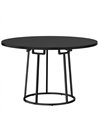 HOMCOM Dining Table Space Saving Kitchen Table Spliced Tabletop Conical Metal Base 120 cm Round Black