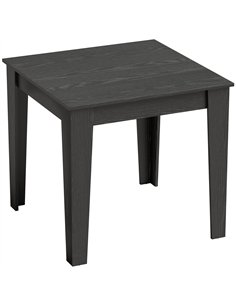 HOMCOM Dining Table for 4, 80L x 80W x 75Hcm, Modern Square Kitchen Table with Wood Effect Tabletop, Black Wood Effect