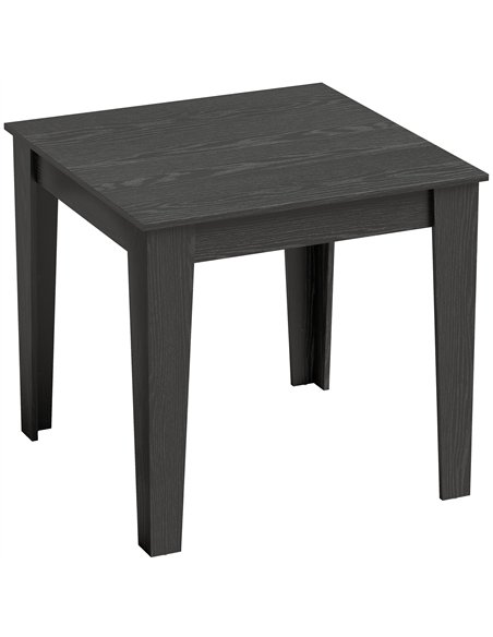 HOMCOM Dining Table for 4, 80L x 80W x 75Hcm, Modern Square Kitchen Table with Wood Effect Tabletop, Black Wood Effect - pic 207810 | FastDaddyshop
